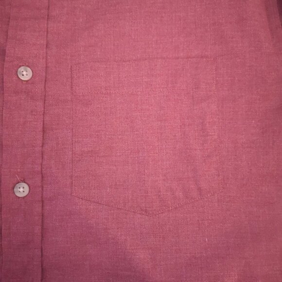 Old Navy Everyday Men's Size Large Burgundy Button Down Built in Flex Shirt - Picture 8 of 12